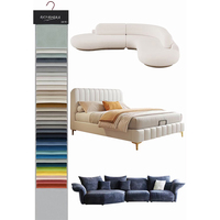 100% wasserdicht gefrostet Mosha Samt Günstige 2301B Textil Polyester Plain Stricks toff Atmungsaktive Polster vorhänge für Sofas