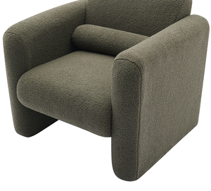 Sillón Moderno con Tapicería de Tela Sherpa, Cómodo Sillón de Lectura con Respaldo Acolchado, para Sala de Estar, Oficina en Casa, Dormitorio - Product Image 4