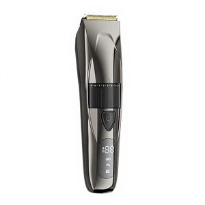 Tondeuse à barbe électrique USB professionnelle pour hommes, lame en T en acier inoxydable, écran LED, batterie 600 mAh, usage domestique, 10 longueurs - Product Image 1