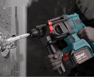 Máy khoan búa điện không dây công suất cao Máy khoan tác động bê tông tự làm cấp công nghiệp đa chức năng với nguồn pin - Product Image 3