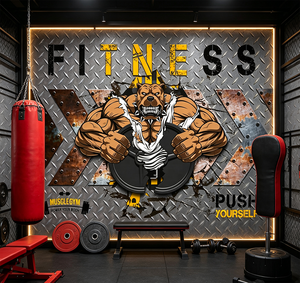 <span class=keywords><strong>Papier</strong></span> <span class=keywords><strong>peint</strong></span> personnalisé style industriel, motif <span class=keywords><strong>chien</strong></span> féroce, en soie, taille sur mesure, design moderne pour salon, chambre et salle de sport - Product Image 3
