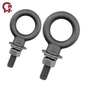 Golfare con Dado e Rondella di Bloccaggio Zincata, Golfare di Sollevamento con Rondelle Piatte in Carbonio, Finitura Naturale, Produzione Diretta HLM - Product Image 3