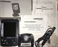 Sondeur de profondeur Lowrance Elite-3X authentique avec transducteur traversant le coque