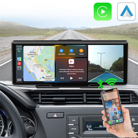 Écran CarPlay sans fil de 10,26 pouces - Enregistreur de conduite portable TFT HD 4K, double caméra DVR, navigation GPS, Android Auto, 1 an