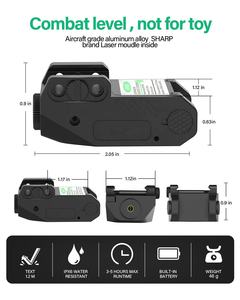 נטענת היקפי פרופיל אלומיניום נמוך, אביזר בעל טווח מגנטי מובנה לייזר ירוק סוג 3a 200 2000 מ' - Product Image 2