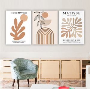 Pósteres e impresiones de arte de pared de plantas naranjas abstractas de estilo bohemio <span class=keywords><strong>Matisse</strong></span>, <span class=keywords><strong>cuadros</strong></span> de pintura en lienzo para decoración del salón del hogar - Product Image 3