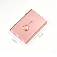 Tarjetero de Visita Personalizado con Logotipo, Deslizante Automático, Portátil, de Aleación de Zinc, Color Personalizado, Regalo Empresarial