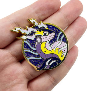 Broche de col en métal émaillé de forme spéciale Pikachu, motif dessin animé, logo anime mignon, design personnalisé 2025, pour chapeau et broche de poche - Product Image 3