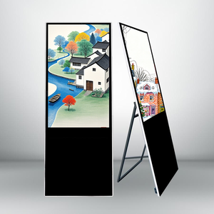 Afficheur numérique mobile pour publicité intérieure, lecteurs LCD, support de sol, signalisation numérique portable - Product Image 2