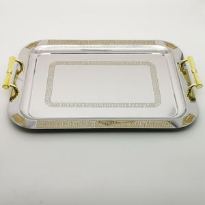 ステンレス鋼長方形皿 & プレート環境にやさしい花柄新スタイルフードトレイ - Product Image 2