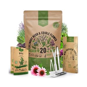 20 paquetes <span class=keywords><strong>de</strong></span> hierbas culinarias mixtas y kits <span class=keywords><strong>de</strong></span> jardín <span class=keywords><strong>de</strong></span> flores <span class=keywords><strong>comestibles</strong></span> tela <span class=keywords><strong>de</strong></span> fieltro para plantar en interiores y exteriores - Product Image 1