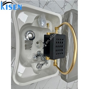 KISEN Lit de lavage de cheveux professionnel avec bac à shampoing, table de massage, fonction spa, thérapie capillaire chauffante et lit de pédicure - Product Image 5