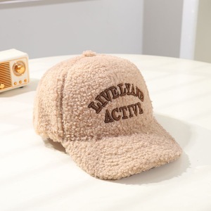 Nouvelle <span class=keywords><strong>Casquette</strong></span> de Sport en Flanelle Chaude 2026 pour Femme, Broderie Lettres Rose, Effet Amincissant en Sherpa Épais - Product Image 2