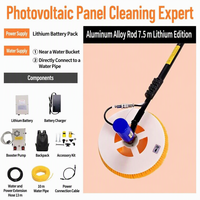 Robot de nettoyage de panneaux solaires photovoltaïques de 3,5 / 5,5 / 7,5 mètres avec perche extensible et tube télescopique