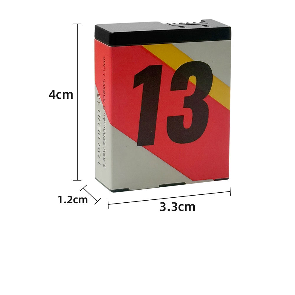 Hongdak Battery for Gopro Hero 13 Rechargeable Li-ion Battery for Gopro13 Hero 13 Action Camera 3.89V 2200mAh Lithium