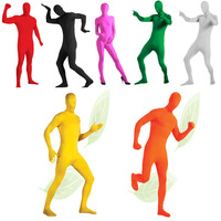 Collants colorés unisexe pour déguisement de fête d'Halloween, body invisible