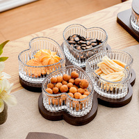 Klassieke Glazen Fruitplaat Houder Droog Fruit Display Snackbak Keuken Woonkamer Kookgerei Voedsel Container Snack Opslag