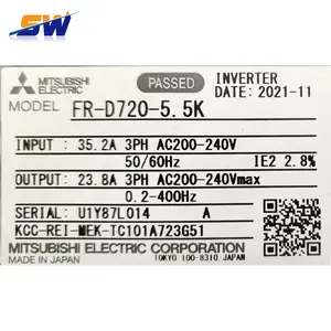 FR-D720-5.5K SONGWEI CNC 주파수 변환기 MITSUBISHI FR D700 시리즈 5.5KW VFD 인버터 FR-D720-5.5K