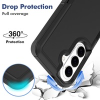 Étui de protection antichoc de luxe NOUVEAU design de luxe deux-en-un double couche épaissi PC TPU anti-traces de doigts pour S26 S25 S24 S23
