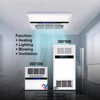 Chauffage électrique intégré au plafond avec éclairage LED et ventilation, télécommande et contrôle par application pour usage domestique