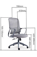 Chaise de bureau ergonomique JOHOOFURNITURE, cadre gris, vente en gros, Cadeira De Escritorio pour bureau à domicile, coussin épais confortable