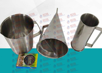 Viscosímetro de Embudo Marsh, Embudo de Acero Inoxidable, Vaso Medidor