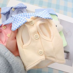 Cárdigan de felpa Pet Cloud para perros y gatos, ropa de primavera y otoño, abrigo con cuello a cuadros de diseño bonito de poliéster suave - Product Image 4