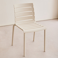 Chaise de salle à manger en plastique pour usage domestique, design nordique moderne et simple, idéale pour les salons de thé et l'extérieur