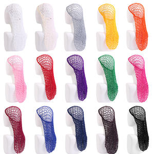 Maille Crochet Filet À Cheveux Au Crochet Filet À Cheveux Cap Doux Rayonne <span class=keywords><strong>Snood</strong></span> Chapeau 20 Pouces <span class=keywords><strong>Bonnet</strong></span> De Couchage Accessoires De Cheveux pour Femmes R60 - Product Image 3