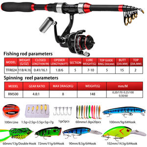 Dernier jeu de cannes à pêche à roue tournante Canne à pêche Canne à pêche ultra légère en carbone Canne à pêche coulée ultra dure - Product Image 3