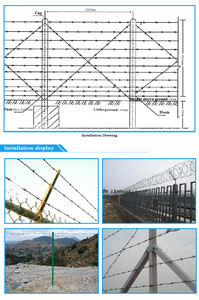 Kawat Berduri Baja Tahan Karat Single Twisted SS Grade 304 4 Mata 20kg Coil untuk Pagar Peternakan di Pantai - Product Image 3
