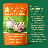 Promoteur de croissance pour poulets de chair 500g, additif alimentaire pour volailles, prémélange vitaminique pour poulets, pour fermes africaines