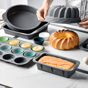 Ensemble de moules à gâteau en silicone couleur Morandi - 12/24/36 moules ronds pour muffins, pour la cuisson de tartes aux œufs et d'œufs à la vapeur - Résistants au four, faits à la main, réutilisables - Product Image 4