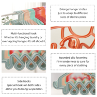 Cintre multifonctionnel pour bébé, cintre antidérapant pour vêtements de bébé, cintre en plastique empilable pour enfants, pour l'organisation du placard