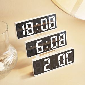 Hot Sale New Design LED Temperature Calendar Alarm <b>Clock</b> <b>Battery</b> Powered Electronic Desk <b>Clock</b> Voice Activated Wake-up LUMINOVA - Product Image 5