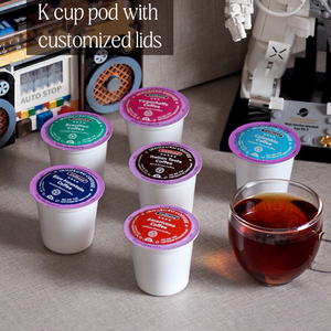 Tapa de Aluminio Personalizada para Keurig 2.0 con Etiqueta Privada para Cápsulas de Té de una Sola Porción - Product Image 2