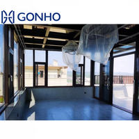 Gonho – kits de solariums et de maisons en verre, triangle, en aluminium, modulaire, préfabriqués, bon marché