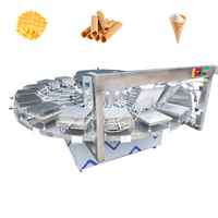 Machine automatique électrique rotative multifonction pour la fabrication de gaufrettes croustillantes, de rouleaux d'œufs et de cornets de crème glacée