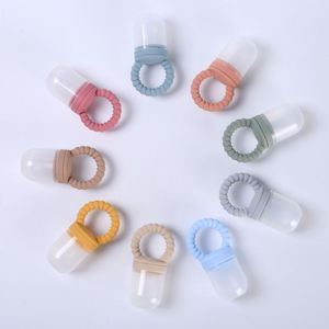 Producto transfronterizo de gran demanda: Accesorio para alimentación complementaria de bebés con mango, mordedor de tetina con diseño sólido, de silicona de grado alimenticio para frutas y verduras - Product Image 4