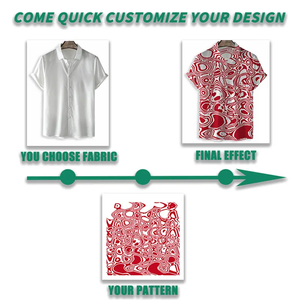 卸売ハワイアンシャツサマーストリートスタイルカスタムデザインメンズプリントヴィンテージシャツカジュアル半袖ハワイアンシャツ - Product Image 2