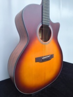 41 Inch Full Size Acoustic Guitar Spruce Top Mahogany Back/Sides Beautiful Sunburst Matte Musical Instruments