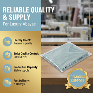 Robe maxi musulmane vert brume pour femmes, détail cristal, faible MOQ - Product Image 6