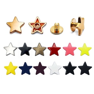 12Mm Hình Dạng Ngôi Sao Kẽm Hợp Kim Kim Loại Vít Thép Phẳng Đinh Tán Cho DIY Punk Lấy Cảm Hứng Từ Giày Hành Lý Mũ Quần Áo Phụ Kiện Trang Trí - Product Image 1