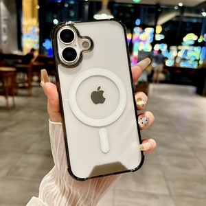 Hmj TPU PC trong suốt từ tính bao gồm và phụ kiện điện thoại Bìa rõ ràng trường hợp điện thoại cho <span class=keywords><strong>Iphone</strong></span> 16e 15 14 13 12 11 cộng với Pro Max - Product Image 6