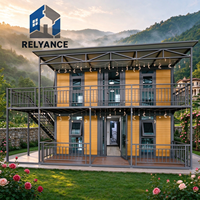 Villa conteneur de luxe extensible avec panneaux sandwich, maison préfabriquée personnalisable à économie d'énergie, installation facile pour gîte et glamping