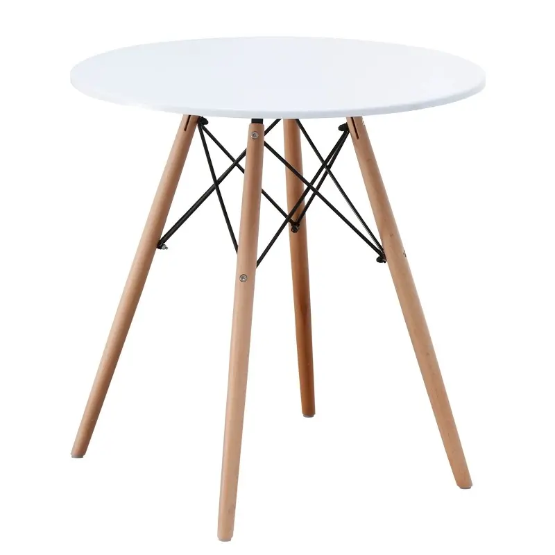 โต๊ะกลมเล็ก โต๊ะไม้ ร้านชานม โต๊ะรับประทานอาหาร การเจรจาและการต้อนรับ นิทรรศการการเขียนระเบียงที่เรียบง่าย บ้านที่เป็นของแข็ง