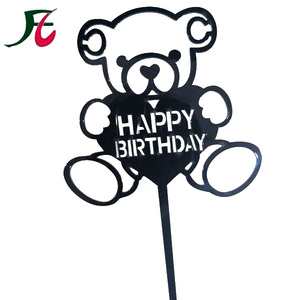 Nuovo Design Topper <span class=keywords><strong>per</strong></span> Torta in Acrilico 'Buon Compleanno' a Forma di Orsetto <span class=keywords><strong>per</strong></span> Decorazione <span class=keywords><strong>Torte</strong></span> di Feste di Compleanno <span class=keywords><strong>per</strong></span> Bambini - Product Image 1