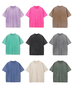 T-shirt personnalisé vierge lavé 230g 100% Coton Streetwear Oversize Épaules tombantes Impression haute qualité T-shirt épais - Product Image 3