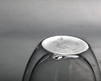 Gobelet à thé, jus ou café en verre borosilicate résistant à la chaleur, design personnalisé, échantillon gratuit, double paroi, verres à double paroi