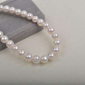 Perles d'eau douce naturelles en forme de goutte plate de 9-10 mm, perles baroques semi-finies pour la fabrication de bijoux en collier, perles roses en vrac - Product Image 2